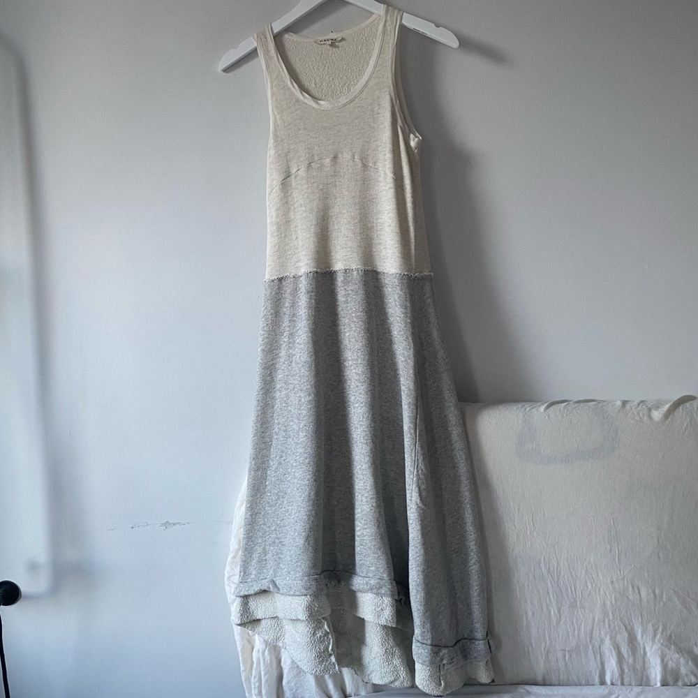HACHE Gray French Terry Sweatshirt Dress S/M